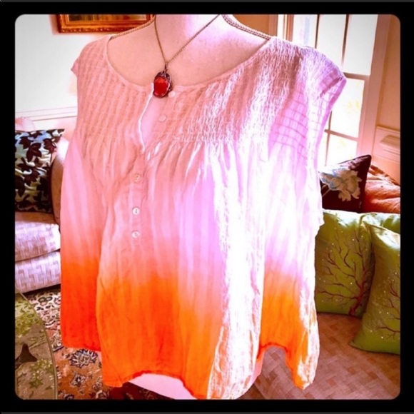 πΊπHPππΊ NWT Free People Little Bit of Something Ombre Top - Picture 5 of 12